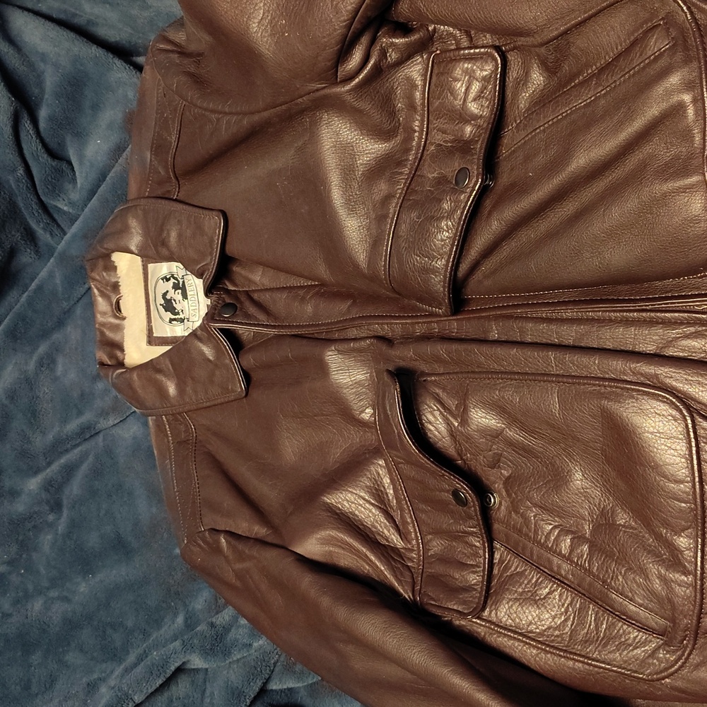 Leather coat